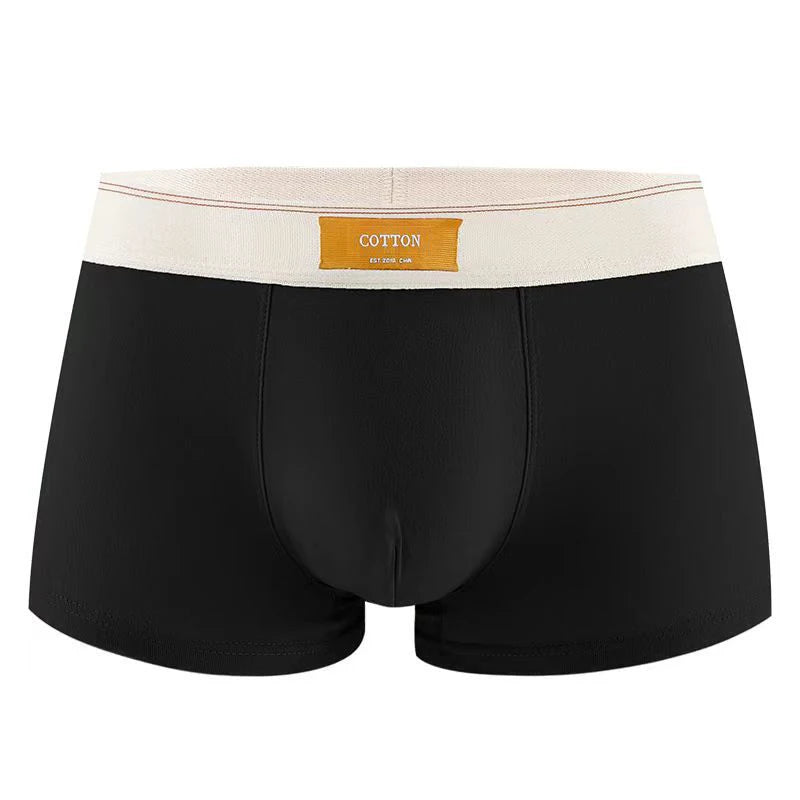 3pcs Shorts Men's Solid Color Underwear Breathable Underpants Sexy Thin Panties U Convex Lingerie  Men Panties L-4XL