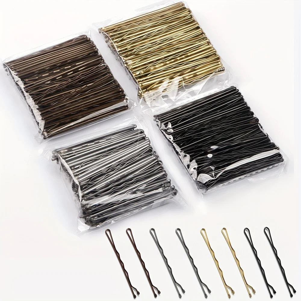 U-Shaped Metal Wave Hair Clips for Women & - Vintage Minimalist Hair Accessories Secure Hold Styling Clips for Everyday & Formal
