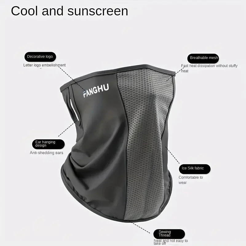 Cycling Masks Headwear Bandana Head Wrap Face Scarf Mask Neck Balaclava Breathable Light Cool Wind  Outdoor Hiking Ice Silk Mask