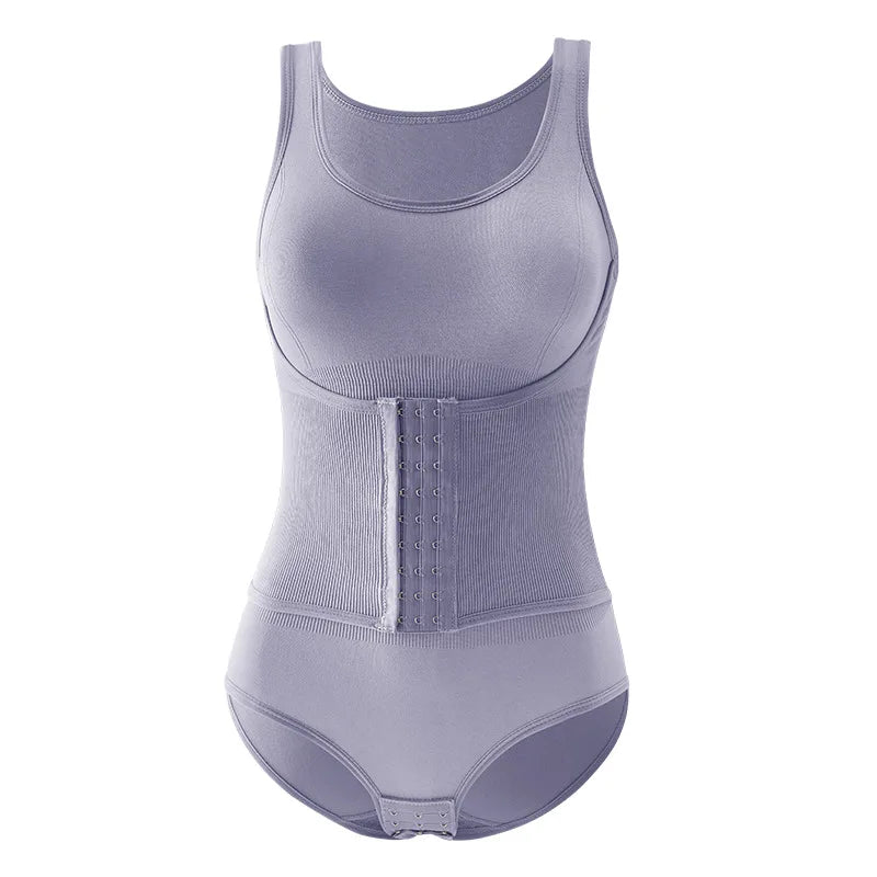 Women Shapewear Bodysuit Double Layer Tummy Control Triangle Cut Snap Crotch Butt Lift Waist Trainer Slimming Underwear
