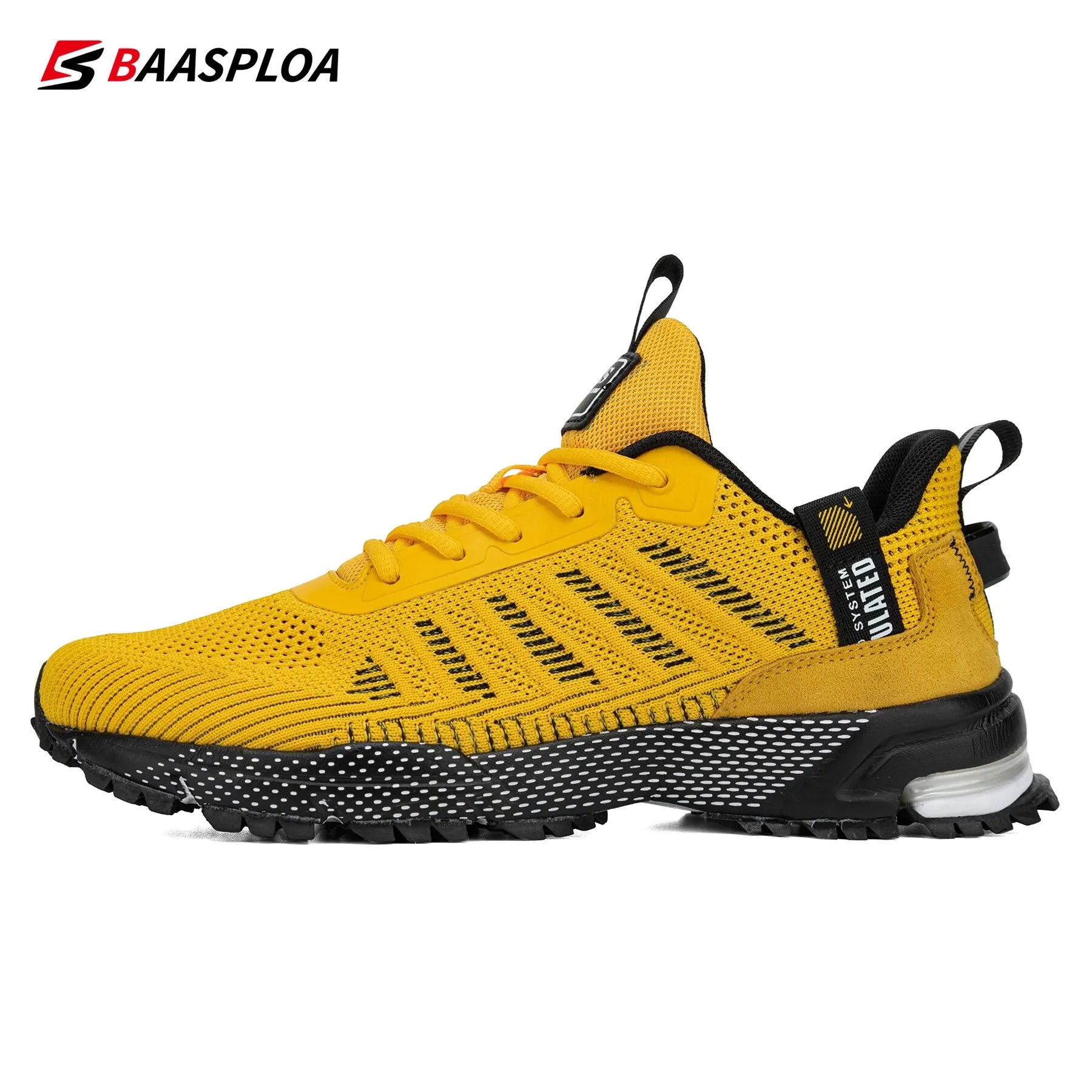 Baasploa Men Running Shoes Lightweight Sneakers Designer Sneaker Male Mesh Breathable Tennis Shoes Non Slip New Sport Shoes